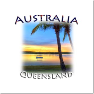 Australia - Queensland, Noosa River at Sunset Posters and Art